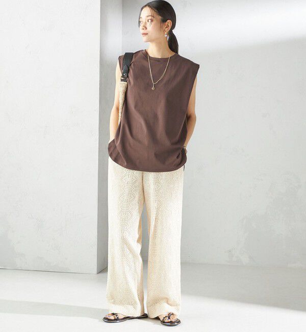 SHIPS for women「〈接触冷感〉ポンチ ノースリーブ プルオーバー」|Tシャツ・カットソー|