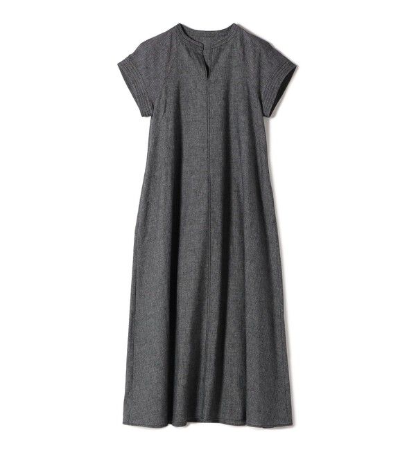 SHIPS for women「〈接触冷感・手洗い可能〉麻混 シャンブレー フレア ワンピース」|ワンピース|