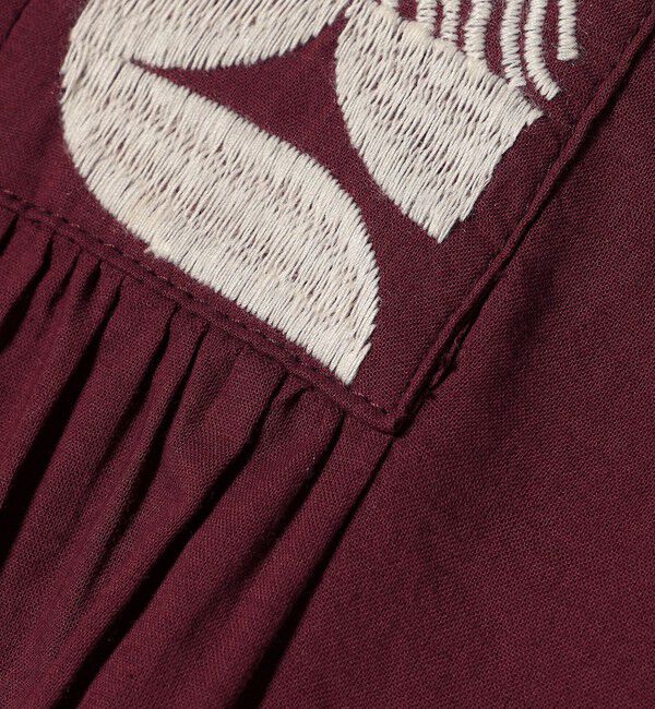 SHIPS any「bon_meur:〈洗濯機可能〉ジオメトリック エンブロイダリー パフ マキシ ワンピース」|ワンピース|