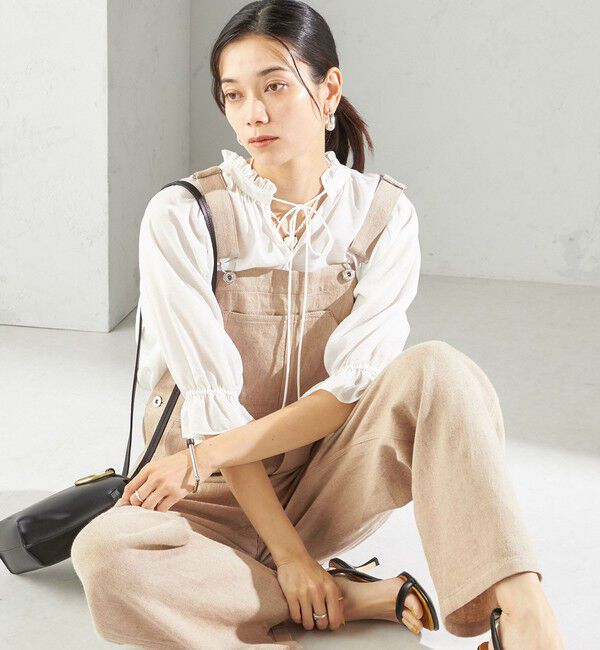 SHIPS for women「《予約》〈手洗い可能〉麻 コットン オールインワン」|オールインワン|