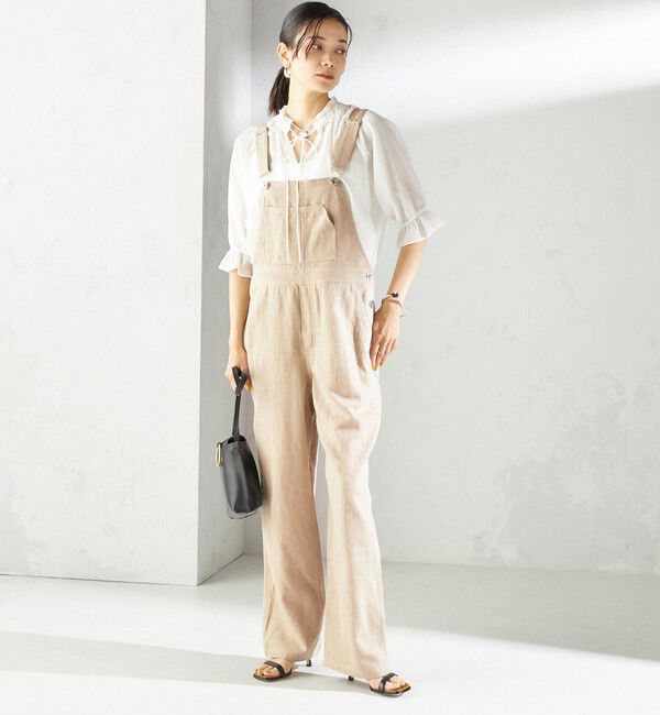 SHIPS for women「《予約》〈手洗い可能〉麻 コットン オールインワン」|オールインワン|