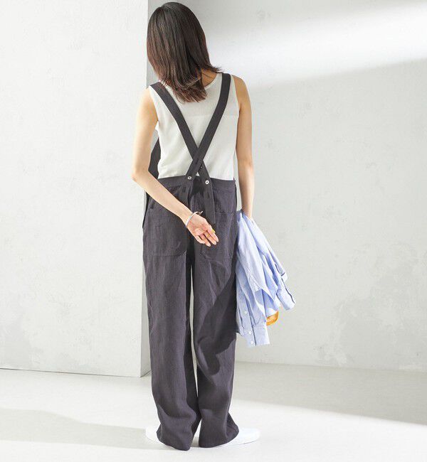 SHIPS for women「《予約》〈手洗い可能〉麻 コットン オールインワン」|オールインワン|