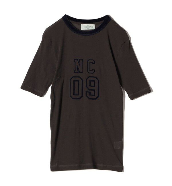 SHIPS for women「SHIPS NINE CASE:シアー ロゴ リンガー TEE」|Tシャツ・カットソー|