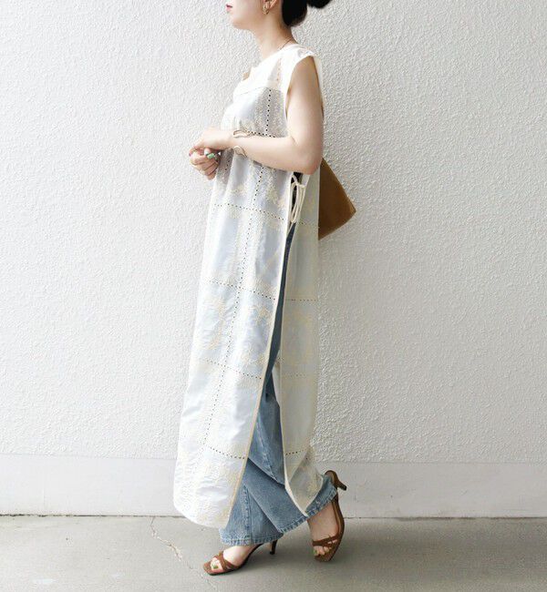 SHIPS any「SHIPS any:〈手洗い可能〉エンブロイダリー レース シアー ワンピース」|ワンピース|