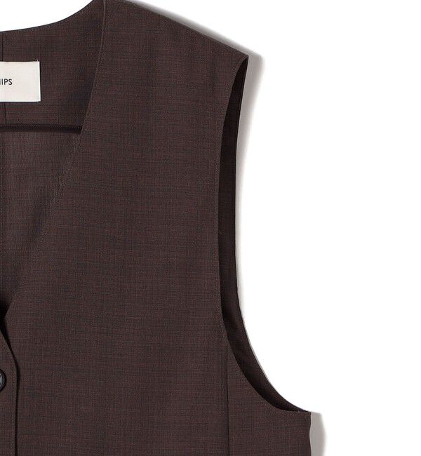 SHIPS for women「〈防シワ加工〉チノ ウール ボタン ジレ」|ベスト・ジレ|
