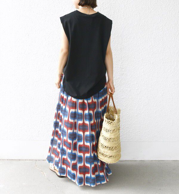 SHIPS for women「【SHIPS別注】UHURU:〈手洗い可能〉シアープリント ギャザー スカート」|スカート|