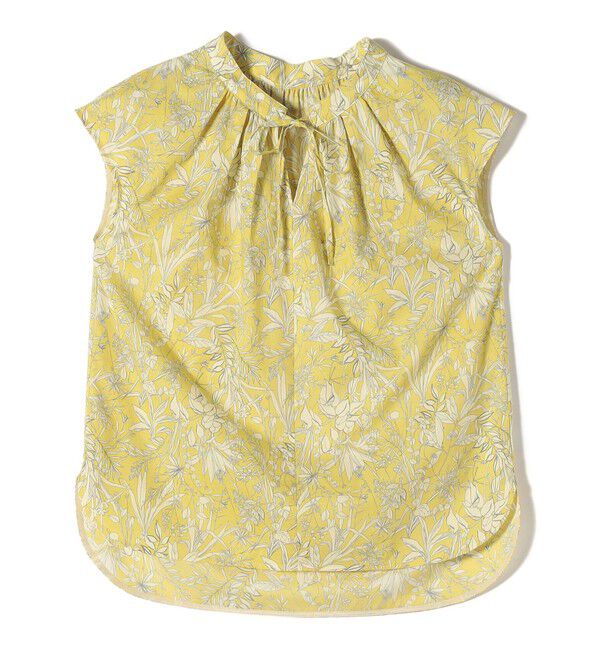 SHIPS for women「〈手洗い可能〉綿 ローン ボタニカル プリント フレンチ スリーブ ブラウス」|シャツ・ブラウス|