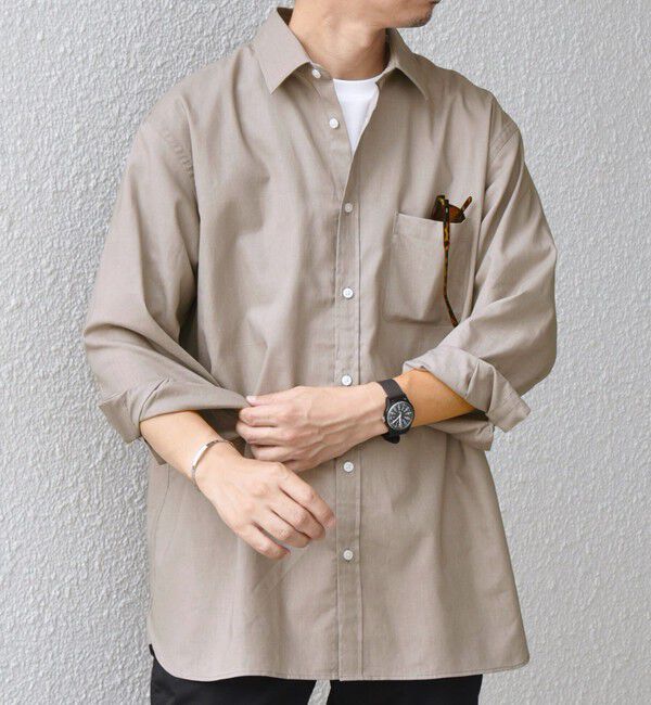 SHIPS any「SHIPS any: コットン/リネン 7分袖 レギュラー シャツ◇◇」|シャツ・ブラウス|ベージュ