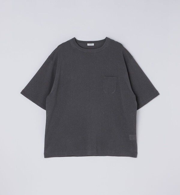 SHIPS「crepuscule: JAPANESE PAPRER KNIT TEE」|ニット・セーター|チャコールグレー