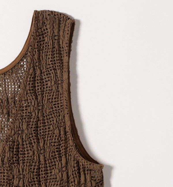 SHIPS any「SHIPS any:〈手洗い可能〉フラワー メッシュ 2WAY ティアード ペプラム ベスト」|ベスト・ジレ|