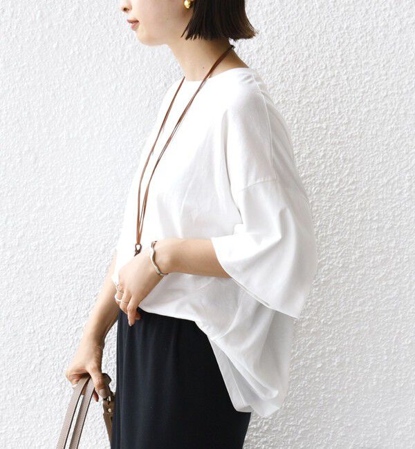 SHIPS for women「裾タック コクーン ショートスリーブ プルオーバー」|Tシャツ・カットソー|