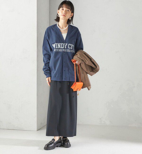 SHIPS for women「【SHIPS別注】Odub:Vネック ロゴ カーディガン」|カーディガン|