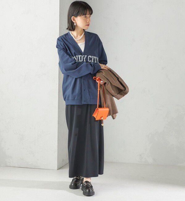 SHIPS for women「【SHIPS別注】Odub:Vネック ロゴ カーディガン」|カーディガン|