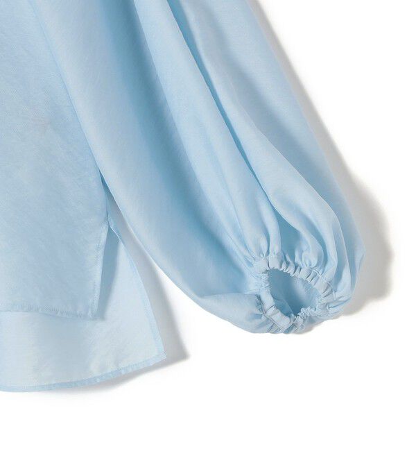 SHIPS for women「〈手洗い可能〉シアー バンブー ギャザー ブラウス」|シャツ・ブラウス|