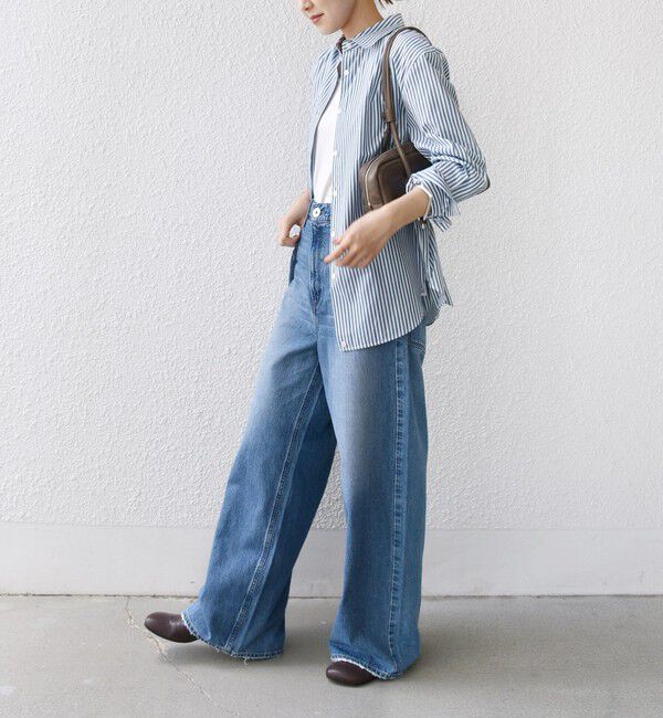 SHIPS for women「【WEB限定】〈手洗い可能〉ストライプ 2WAY リボン シャツ」|シャツ・ブラウス|