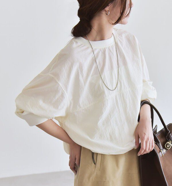 quaranciel「quaranciel:〈多機能/洗濯機可能〉ナイロン タスラン ドロスト ルーズ プルオーバー」|プルオーバー|