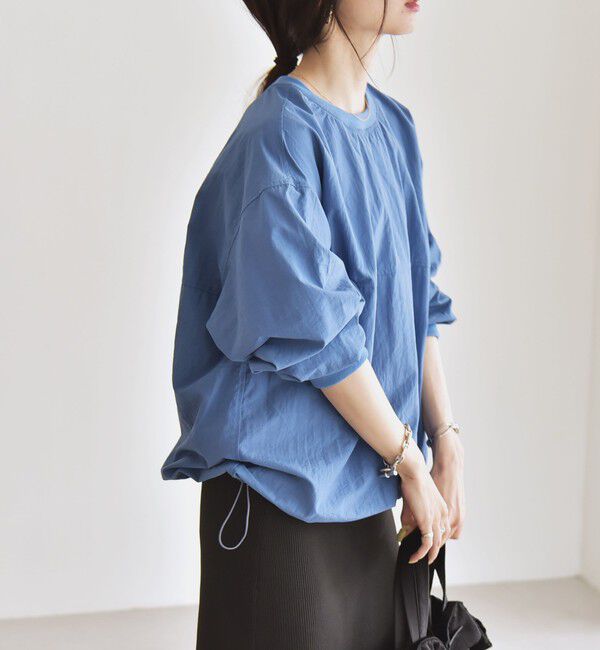 quaranciel「quaranciel:〈多機能/洗濯機可能〉ナイロン タスラン ドロスト ルーズ プルオーバー」|プルオーバー|