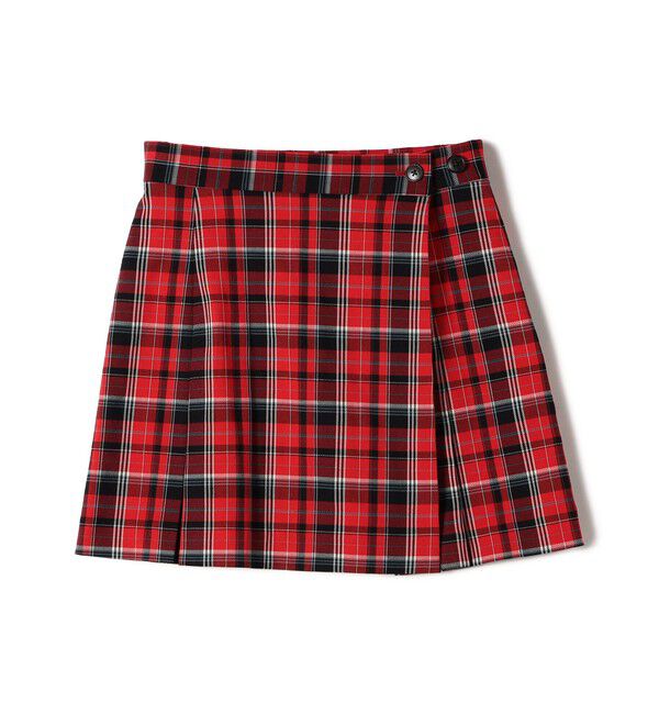 SHIPS for women「チェック プリーツ 巻き スカート」|スカート|