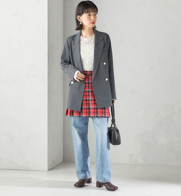 SHIPS for women「チェック プリーツ 巻き スカート」|スカート|