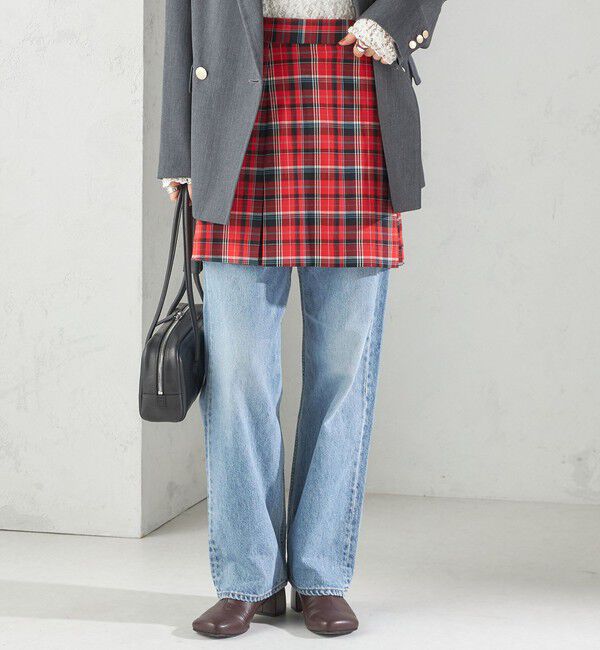 SHIPS for women「チェック プリーツ 巻き スカート」|スカート|