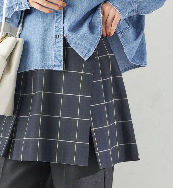 SHIPS for women「チェック プリーツ 巻き スカート」|スカート|