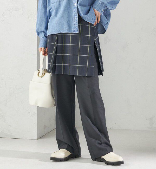 SHIPS for women「チェック プリーツ 巻き スカート」|スカート|