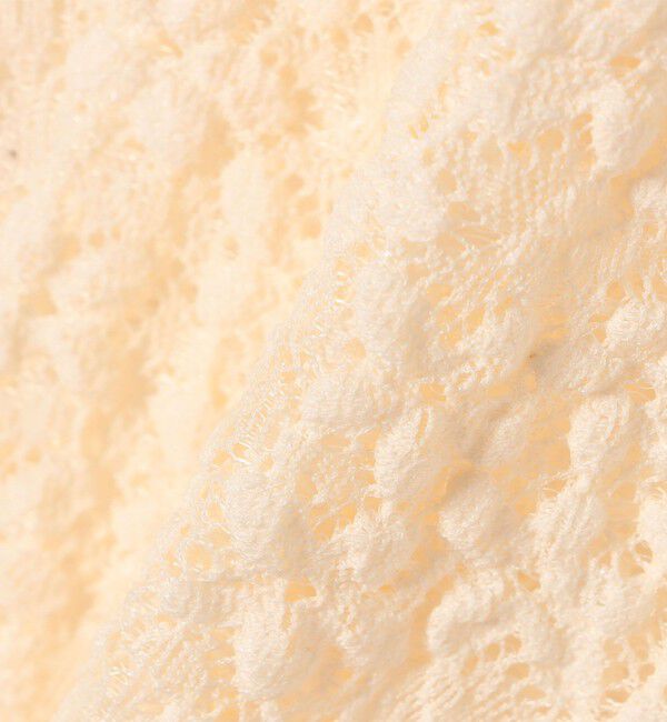 quaranciel「quaranciel:〈手洗い可能〉フラワー レース ストレッチ クルーネック プルオーバー」|Tシャツ・カットソー|