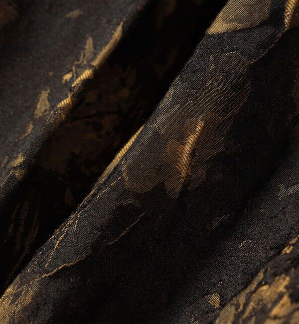 quaranciel「quaranciel:〈洗濯機可能〉フラワー ジャカード タック ギャザー フレア スカート」|フレア|