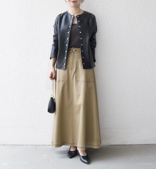 SHIPS any「SHIPS any: コンパクト ドット スナップ カーディガン ジャケット」|ノーカラージャケット|