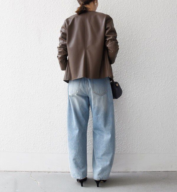 SHIPS any「SHIPS any: コンパクト ドット スナップ カーディガン ジャケット」|ノーカラージャケット|