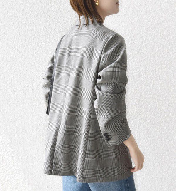 SHIPS for women「〈手洗い可能〉ウォッシャブル ウール チェック ダブル ジャケット」|テーラードジャケット|