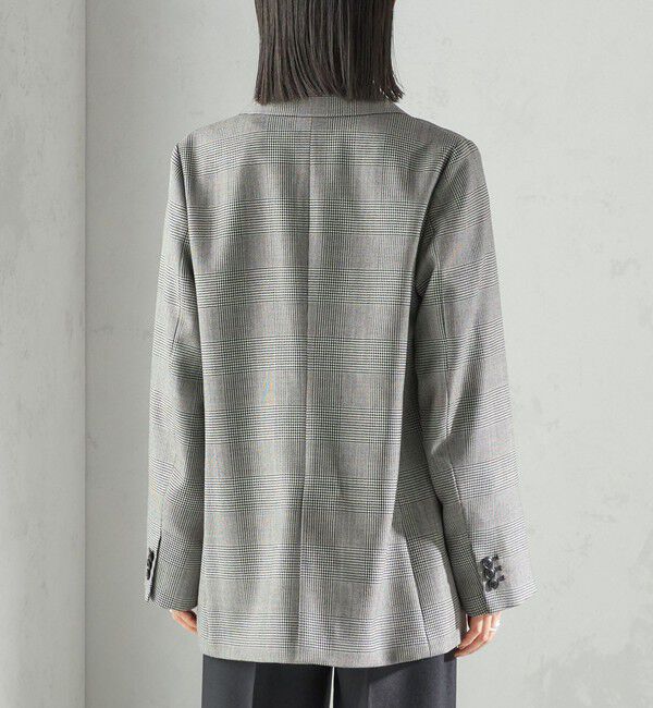 SHIPS for women「〈手洗い可能〉ウォッシャブル ウール チェック ダブル ジャケット」|テーラードジャケット|