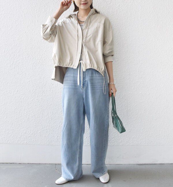 SHIPS for women「〈手洗い可能〉ポリエステル スエード 裾 ドロスト シャツ 羽織」|シャツ・ブラウス|