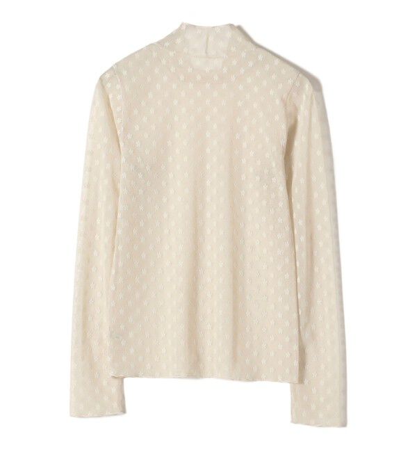 SHIPS for women「〈手洗い可能〉フラワー チュール ハイネック プルオーバー」|Tシャツ・カットソー|