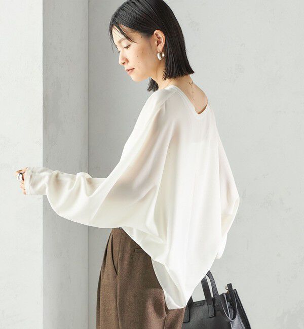 SHIPS for women「〈手洗い可能〉前後 2WAY シアー ドルマン ブラウス」|シャツ・ブラウス|