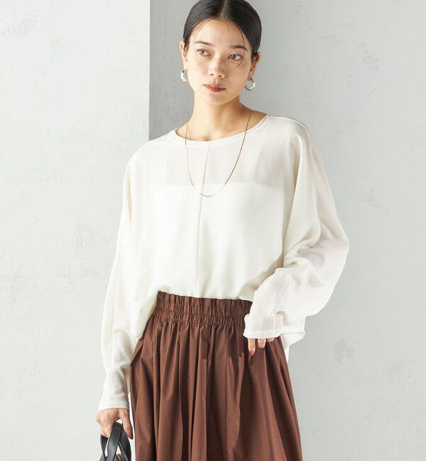 SHIPS for women「〈手洗い可能〉前後 2WAY シアー ドルマン ブラウス」|シャツ・ブラウス|