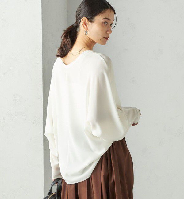 SHIPS for women「〈手洗い可能〉前後 2WAY シアー ドルマン ブラウス」|シャツ・ブラウス|