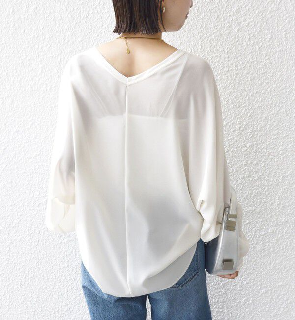 SHIPS for women「〈手洗い可能〉前後 2WAY シアー ドルマン ブラウス」|シャツ・ブラウス|