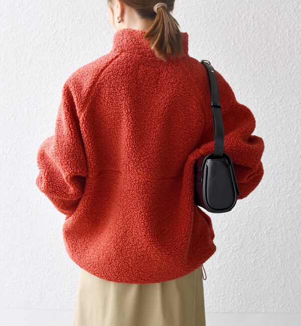 SHIPS any「SHIPS any:〈洗濯機可能〉ボア フリース ハーフジップ プルオーバー」|Tシャツ・カットソー|