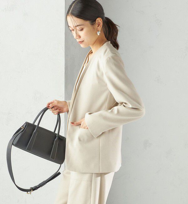 SHIPS for women「〈手洗い可能〉DELEGANT ダブルカラー ジャケット（セットアップ対応）」|ノーカラージャケット|