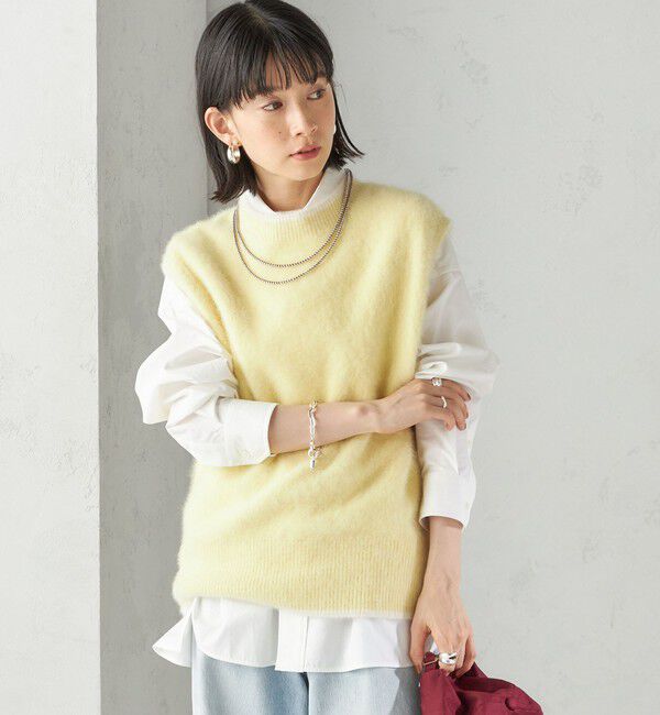 SHIPS for women「杢フォックス カシミヤ ニット ベスト」|ベスト・ジレ|