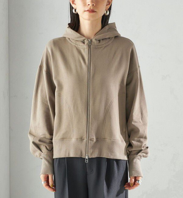 SHIPS for women「ミニ 裏毛 ジップ アップ フーディ」|パーカー|