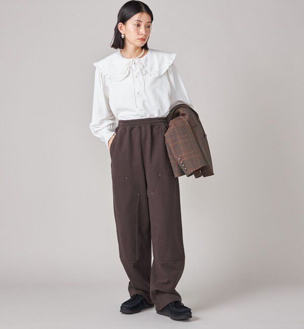 SHIPS for women「SHIPS NINE CASE:〈手洗い可能〉ビッグ カラー ブラウス」|シャツ・ブラウス|