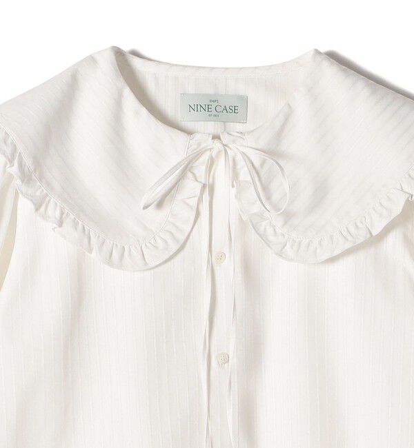 SHIPS for women「SHIPS NINE CASE:〈手洗い可能〉ビッグ カラー ブラウス」|シャツ・ブラウス|