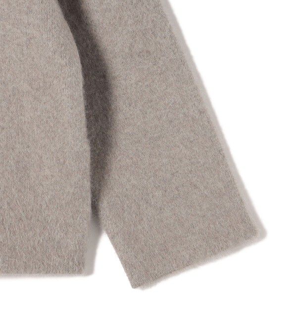 SHIPS for women「フォックス ブレンド ノーカラー ニット コート」|ノーカラーコート|