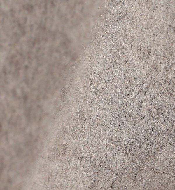 SHIPS for women「フォックス ブレンド ノーカラー ニット コート」|ノーカラーコート|