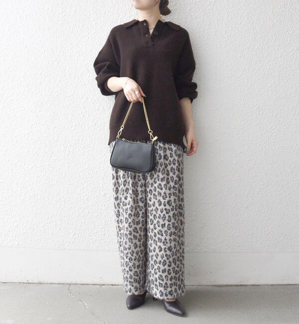 SHIPS any「SHIPS any:〈手洗い可能〉レオパード ジャカード ワイド イージー パンツ」|その他|