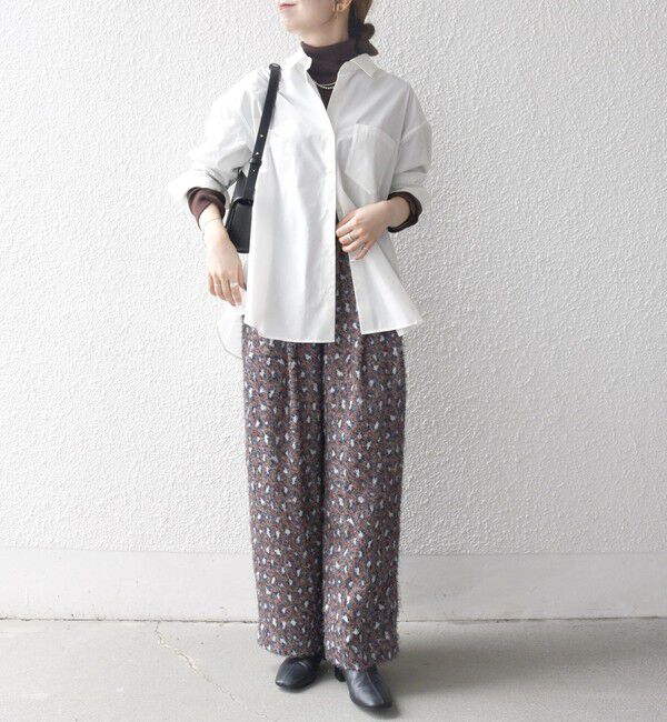 SHIPS any「SHIPS any:〈手洗い可能〉レオパード ジャカード ワイド イージー パンツ」|その他|