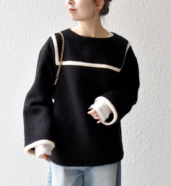 SHIPS any「SHIPS any: バイカラー セーラー デザイン プルオーバー」|Tシャツ・カットソー|