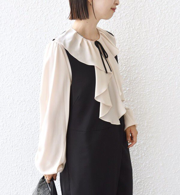 SHIPS for women「【SHIPS別注】troisiemeCHACO: 〈手洗い可能〉ラッフル フリル ブラウス（セレモニー対応可）」|シャツ・ブラウス|
